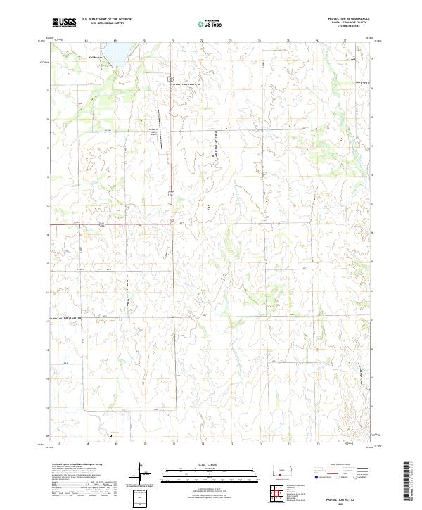 US Topo 7.5-minute map for Protection NE KS