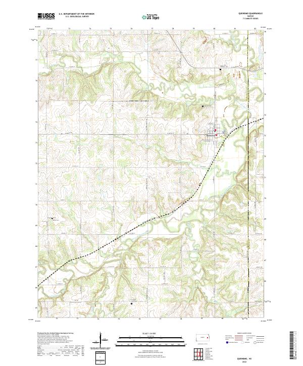 US Topo 7.5-minute map for Quenemo KS