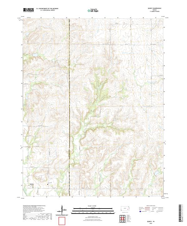 US Topo 7.5-minute map for Quincy KS