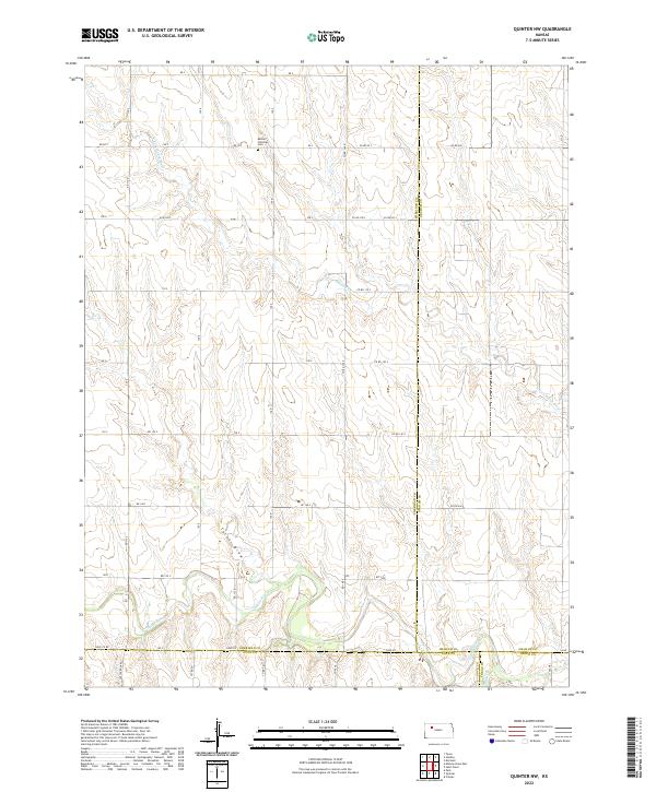 US Topo 7.5-minute map for Quinter NW KS