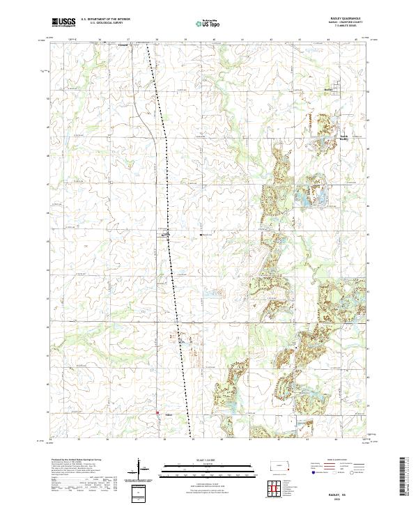 US Topo 7.5-minute map for Radley KS