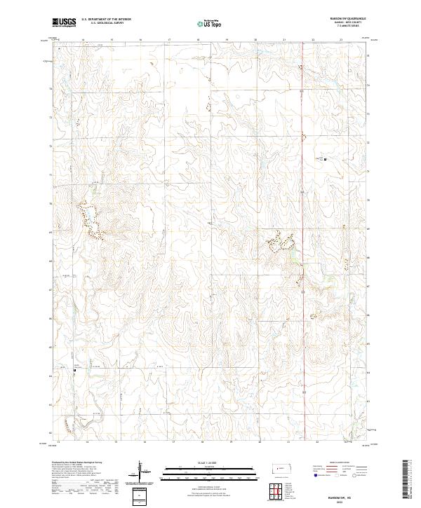 US Topo 7.5-minute map for Ransom SW KS