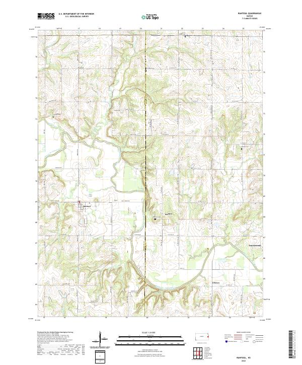 US Topo 7.5-minute map for Rantoul KS