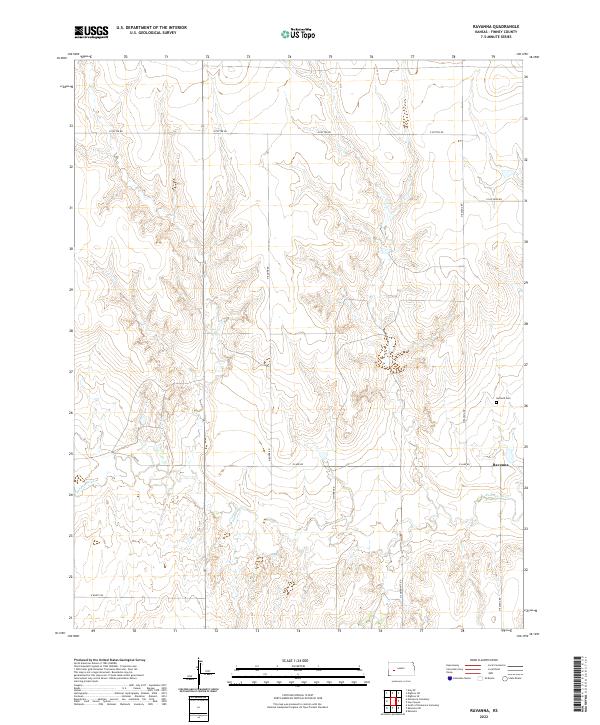 US Topo 7.5-minute map for Ravanna KS