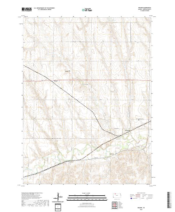 US Topo 7.5-minute map for Reager KS