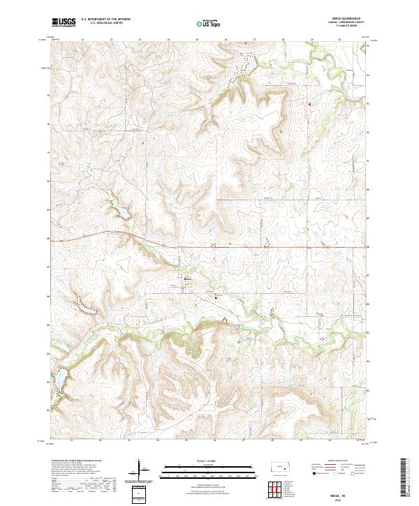 US Topo 7.5-minute map for Reece KS