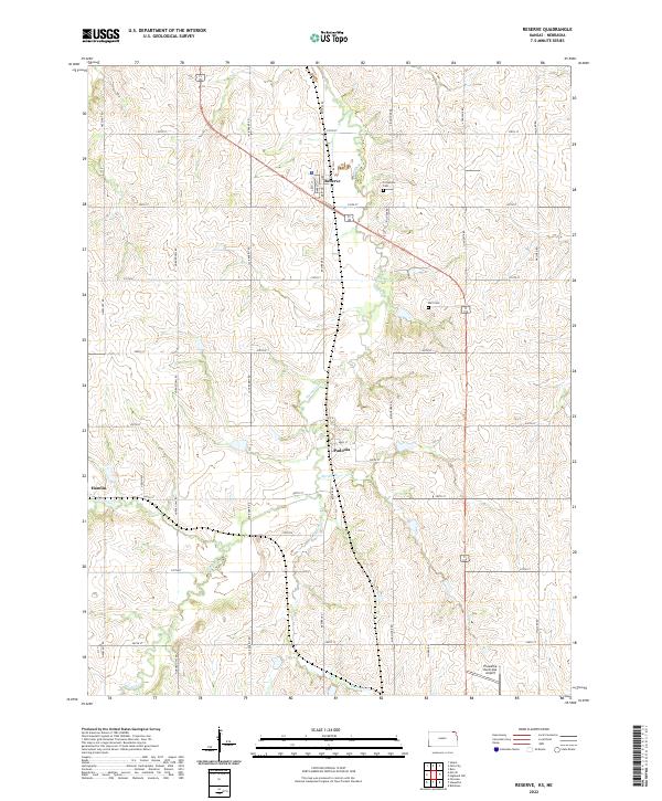 US Topo 7.5-minute map for Reserve KSNE