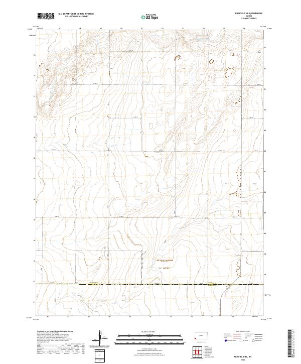 US Topo 7.5-minute map for Richfield NE KS