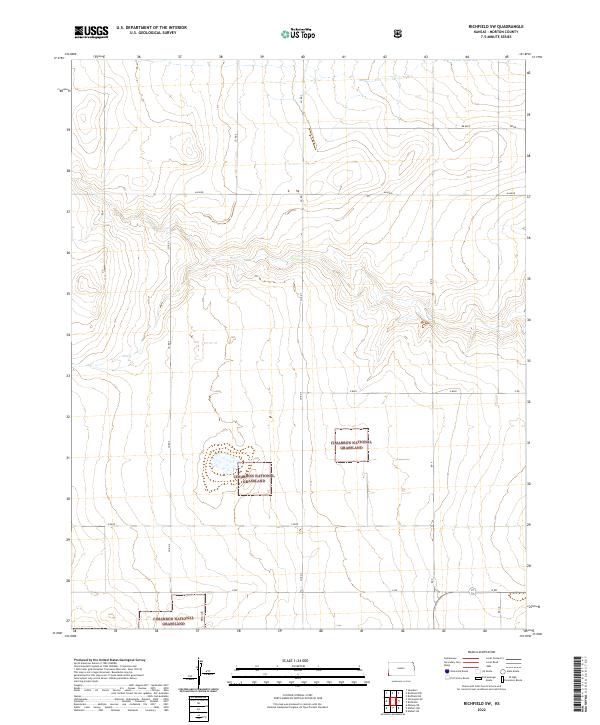 US Topo 7.5-minute map for Richfield SW KS