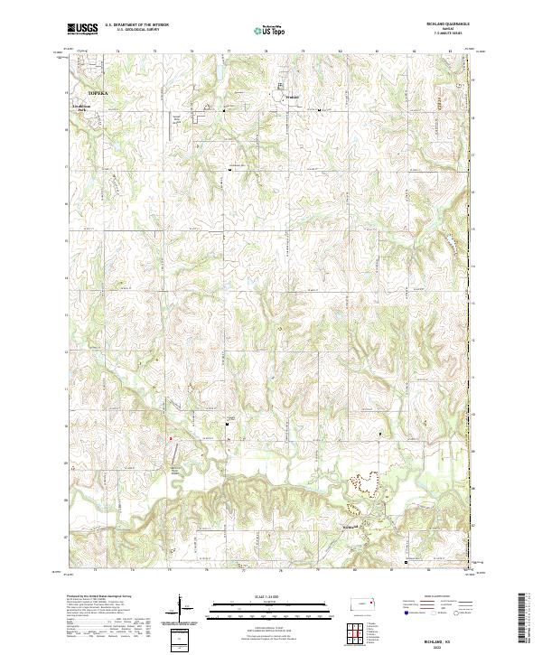 US Topo 7.5-minute map for Richland KS