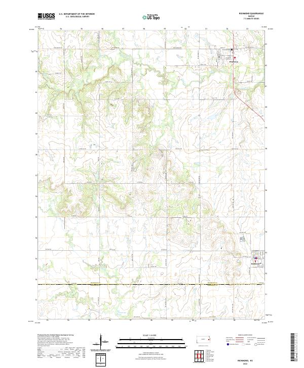 US Topo 7.5-minute map for Richmond KS