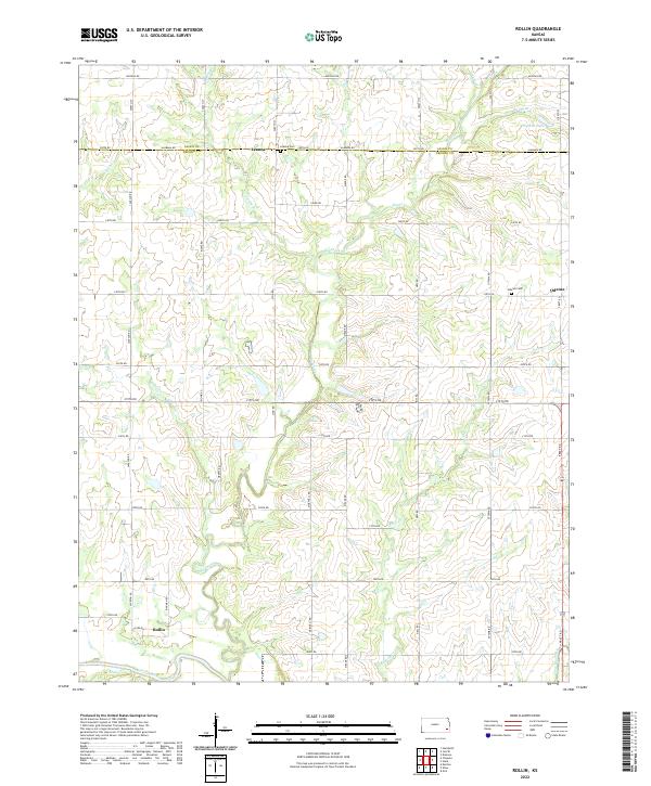 US Topo 7.5-minute map for Rollin KS