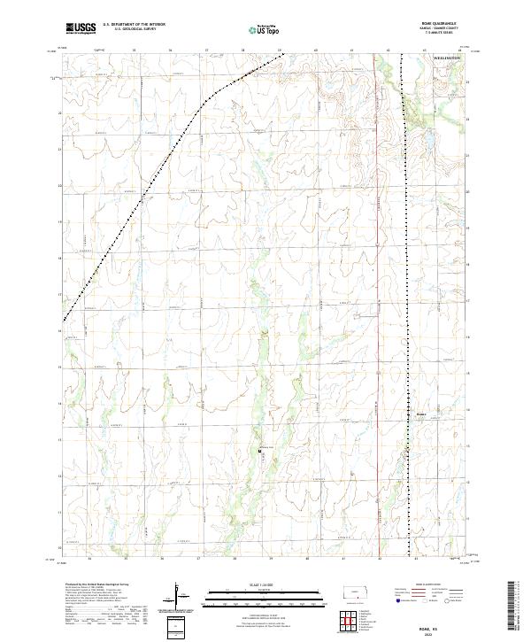 US Topo 7.5-minute map for Rome KS