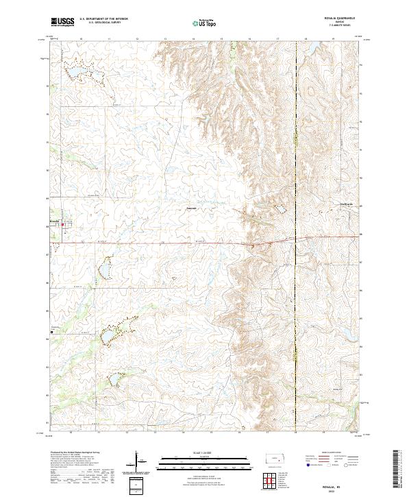 US Topo 7.5-minute map for Rosalia KS