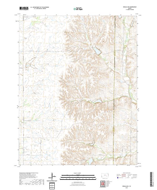 US Topo 7.5-minute map for Rosalia NE KS