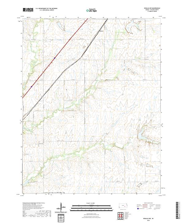 US Topo 7.5-minute map for Rosalia NW KS