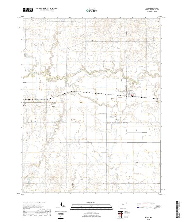 US Topo 7.5-minute map for Rozel KS