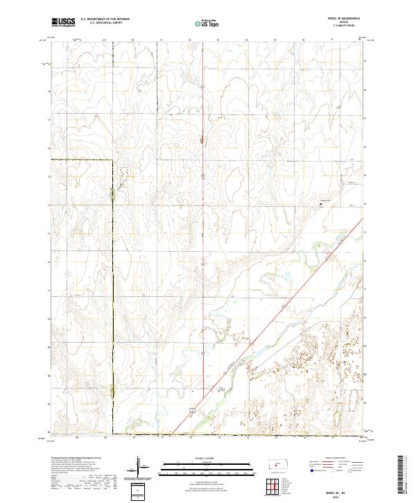 US Topo 7.5-minute map for Rozel SE KS