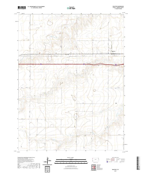 US Topo 7.5-minute map for Ruleton KS