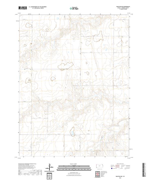 US Topo 7.5-minute map for Ruleton NW KS