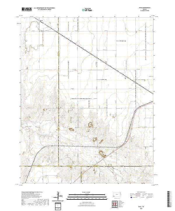 US Topo 7.5-minute map for Ryus KS