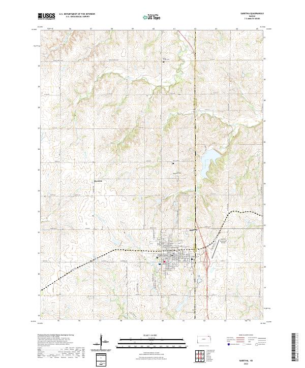 US Topo 7.5-minute map for Sabetha KS