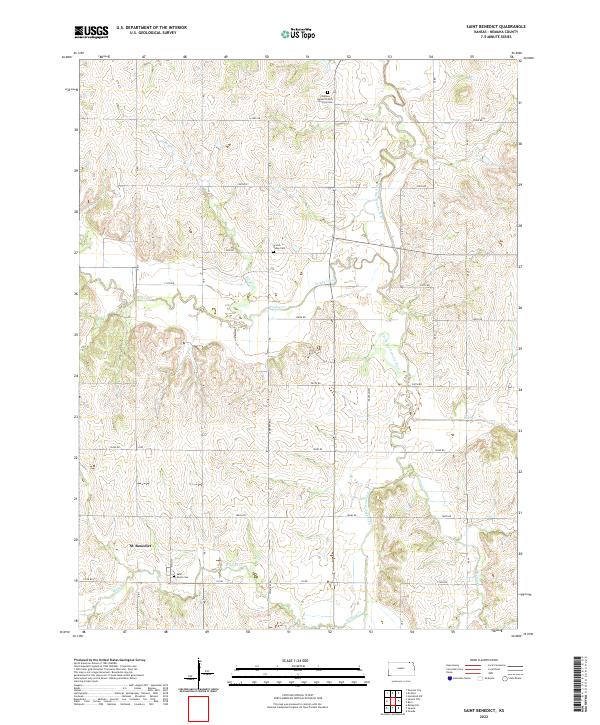 US Topo 7.5-minute map for Saint Benedict KS