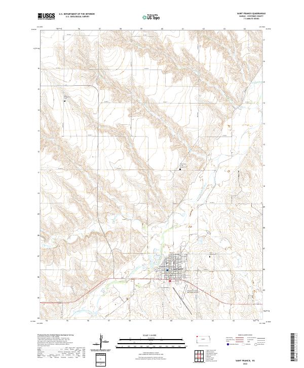 US Topo 7.5-minute map for Saint Francis KS