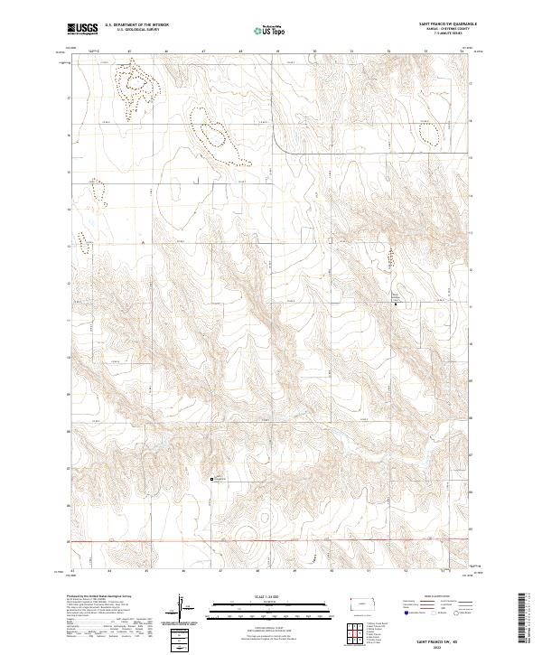 US Topo 7.5-minute map for Saint Francis SW KS