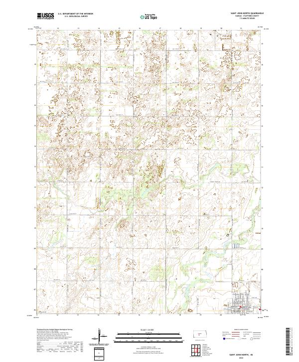 US Topo 7.5-minute map for Saint John North KS