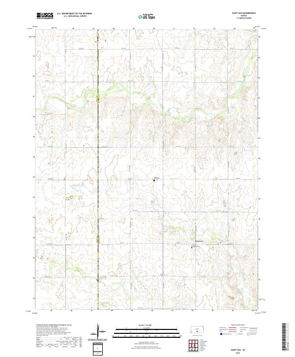 US Topo 7.5-minute map for Saint Leo KS