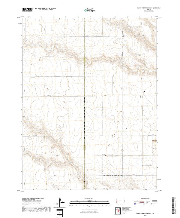 US Topo 7.5-minute map for Sainte Theresa Church KS