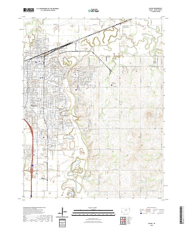 US Topo 7.5-minute map for Salina KS