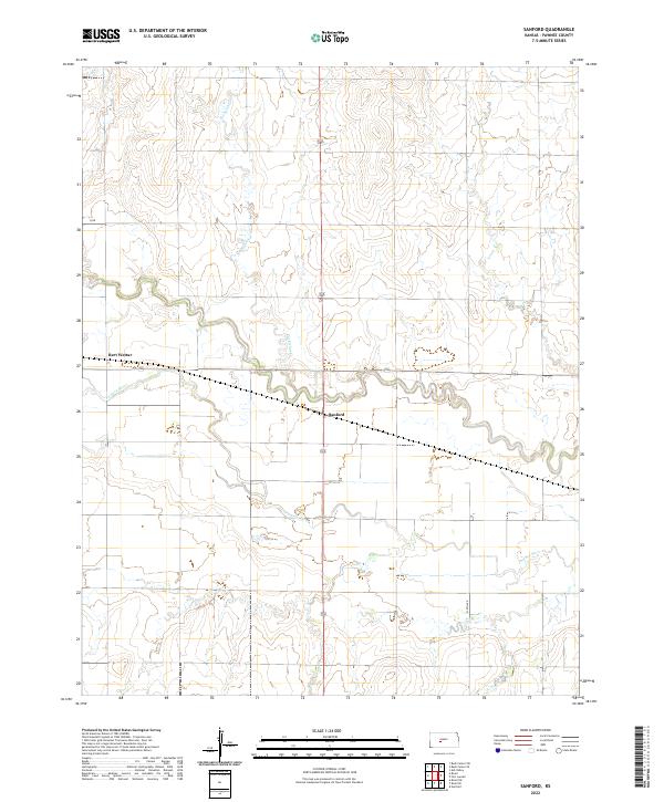 US Topo 7.5-minute map for Sanford KS