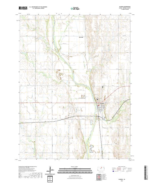 US Topo 7.5-minute map for Scandia KS