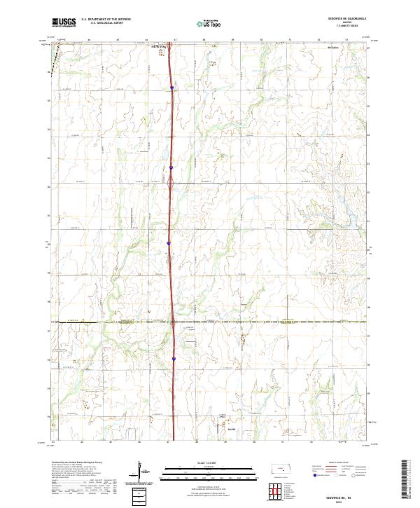 US Topo 7.5-minute map for Sedgwick NE KS