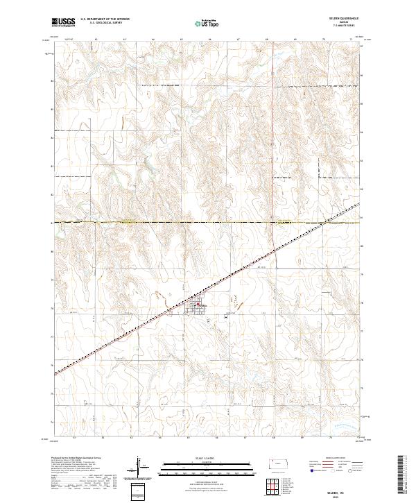 US Topo 7.5-minute map for Selden KS