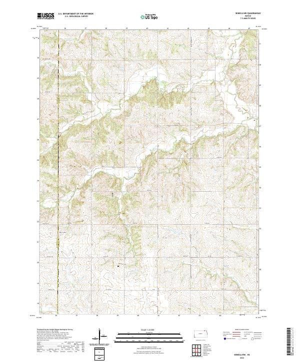 US Topo 7.5-minute map for Seneca NW KS