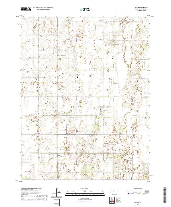 US Topo 7.5-minute map for Seward KS