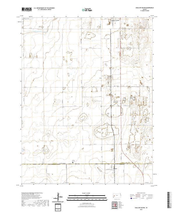 US Topo 7.5-minute map for Shallow Water KS