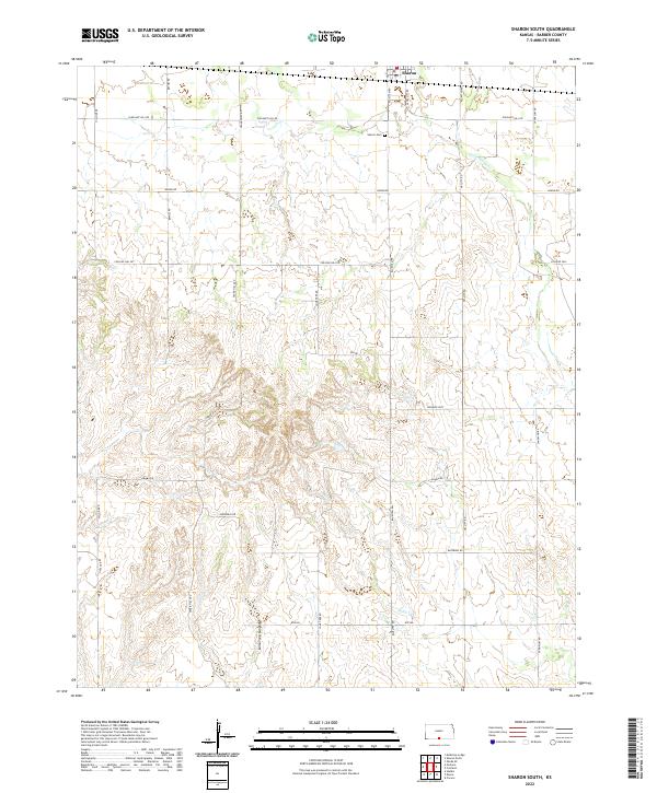 US Topo 7.5-minute map for Sharon South KS