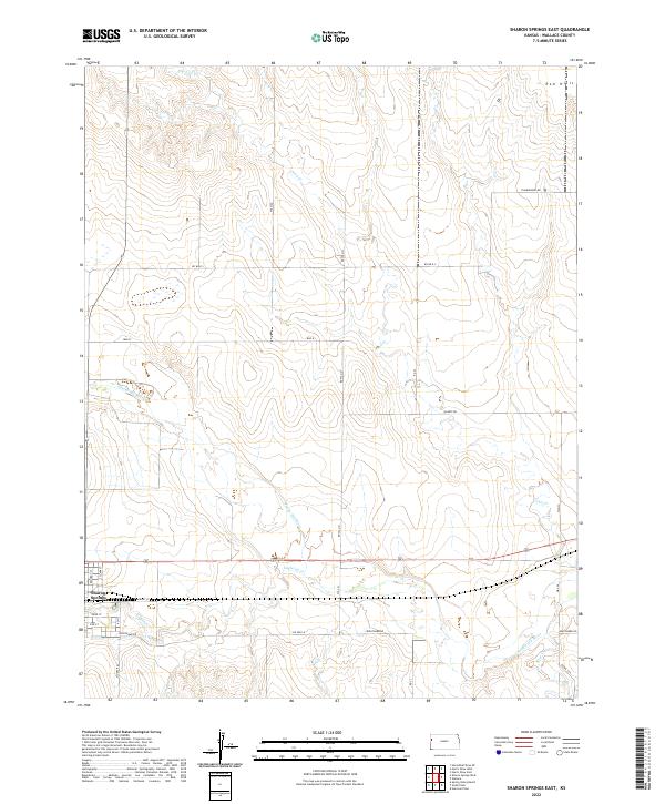 US Topo 7.5-minute map for Sharon Springs East KS