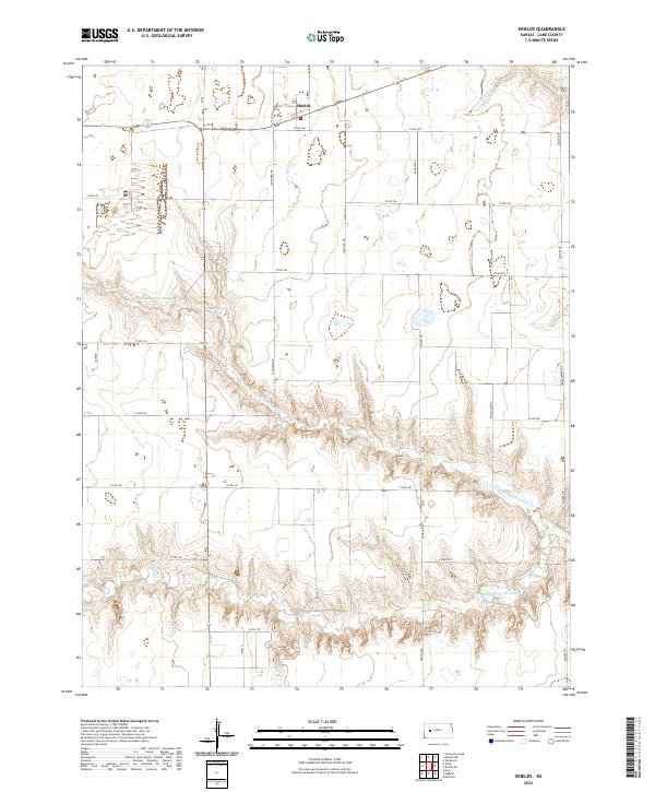 US Topo 7.5-minute map for Shields KS