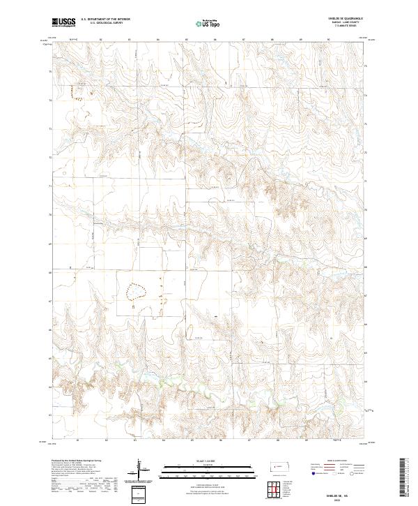 US Topo 7.5-minute map for Shields SE KS