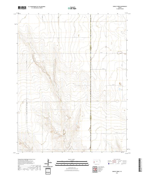 US Topo 7.5-minute map for Shirley Creek KS