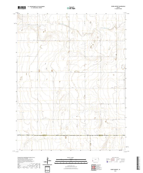 US Topo 7.5-minute map for Shore Airport KS