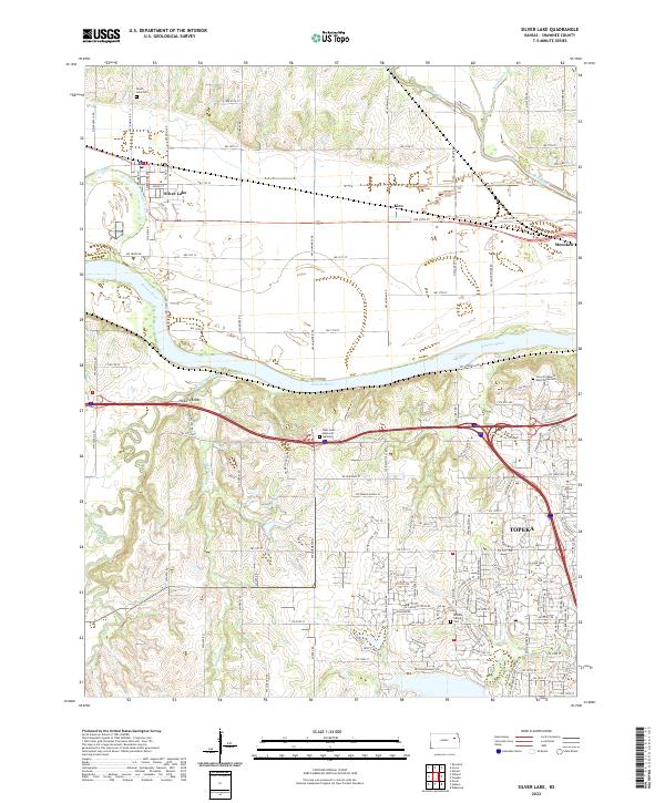 US Topo 7.5-minute map for Silver Lake KS