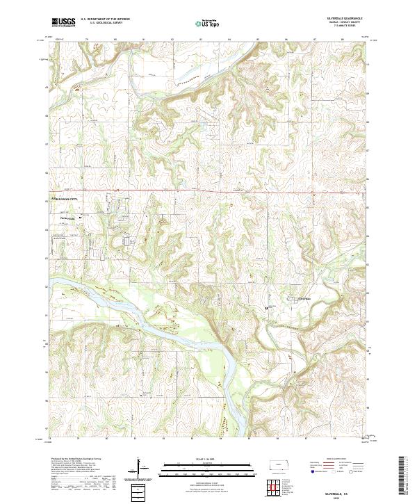 US Topo 7.5-minute map for Silverdale KS