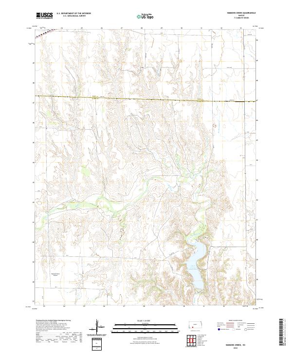 US Topo 7.5-minute map for Simmons Creek KS