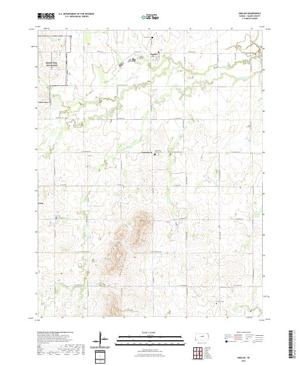 US Topo 7.5-minute map for Smolan KS